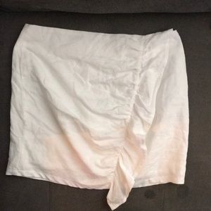 White mini skirt